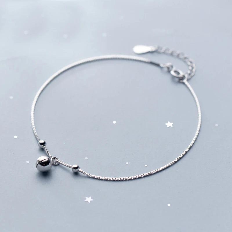 MloveAcc 925 Sterling Silver Anklet Bracelet Bead Charm for Women