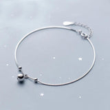 MloveAcc 925 Sterling Silver Anklet Bracelet Bead Charm for Women