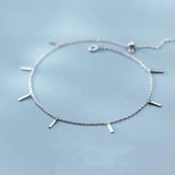 925 Sterling Silver Minimalist Anklet For Women Party Fine Jewelry
