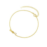 925 Silver Zircon Infinity Anklet Fine Jewelry Minimalist Accessories