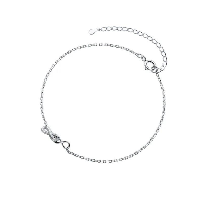Trustdavis 925 Silver Moon Wafer Tassel Chain Anklet For Women DB1266