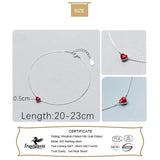 Davis 925 Silver Heart Anklets for Women