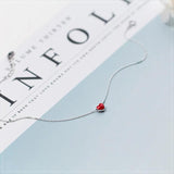 Davis 925 Silver Heart Anklets for Women