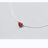 Davis 925 Silver Heart Anklets for Women