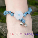 Jade Flower Anklets Gemstones Charm Vintage Accessories