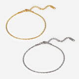 Fine Woman Girl Titanium Stainless Steel Anklet