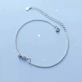 925 Silver Zircon Infinity Charm Anklet Foot Jewelry