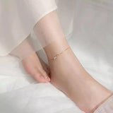 925 Silver Zircon Infinity Charm Anklet Foot Jewelry