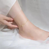 925 Silver Zircon Infinity Charm Anklet Foot Jewelry