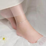 925 Silver Zircon Infinity Charm Anklet Foot Jewelry