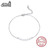 925 Silver Anklet with Freshwater Pearls for Women