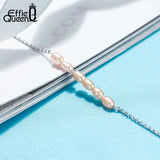 925 Silver Anklet with Freshwater Pearls for Women
