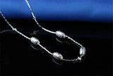 925 Silver Frosted Ball Anklet for Women