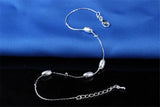 925 Silver Frosted Ball Anklet for Women
