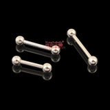 925 Sterling Silver Body Jewelry Barbell 16G Nipple Tongue Eyebrow Piercing