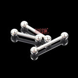 925 Sterling Silver Body Jewelry Barbell 16G Nipple Tongue Eyebrow Piercing