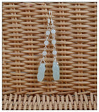 925 Silver Tassel Jade Gourd Earrings
