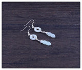 925 Silver Tassel Jade Gourd Earrings