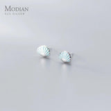 Tiny Shell Stud Earring 925 Sterling Silver Animal Ear Pin