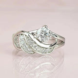 Crystal Zircon Engagement Rings for Women Wedding Jewelry