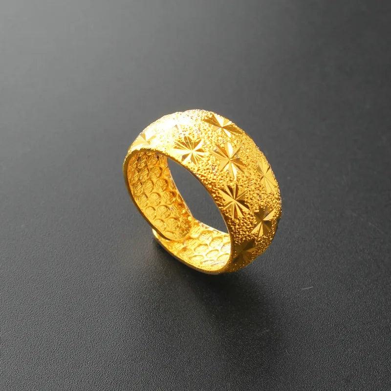 24K Men's Wedding Bands Ring Jewelry 4 Models Optional