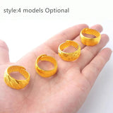 24K Men's Wedding Bands Ring Jewelry 4 Models Optional