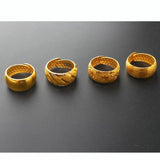 24K Men's Wedding Bands Ring Jewelry 4 Models Optional