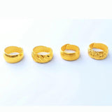 24K Men's Wedding Bands Ring Jewelry 4 Models Optional