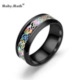 Colorful Dragon Stainless Steel Ring for Men