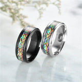Colorful Dragon Stainless Steel Ring for Men