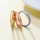 Classic Tungsten Wedding Rings for Couple Rose Lady Gift Engraving 3mm