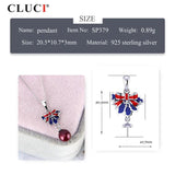 925 Silver Bowknot Pendant for Necklace Making SP379SB