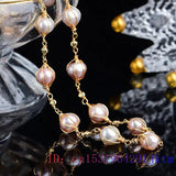 Baroque Pearl Necklace Women Beaded Jewelry 925 Silver