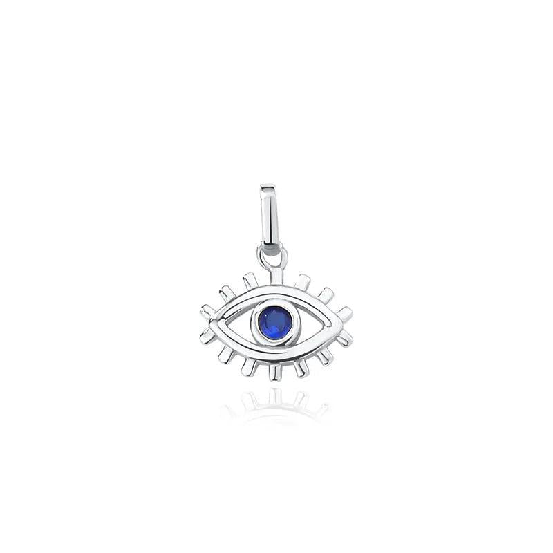 TrustDavis 925 Silver Eye Zircon Charm Pendant Women DIY Jewelry DZ982