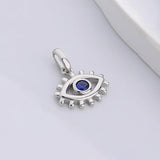 TrustDavis 925 Silver Eye Zircon Charm Pendant Women DIY Jewelry DZ982