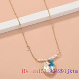 Baroque Pearl Necklace Pendants Gemstone for Women 925 Silver
