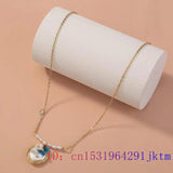 Baroque Pearl Necklace Pendants Gemstone for Women 925 Silver