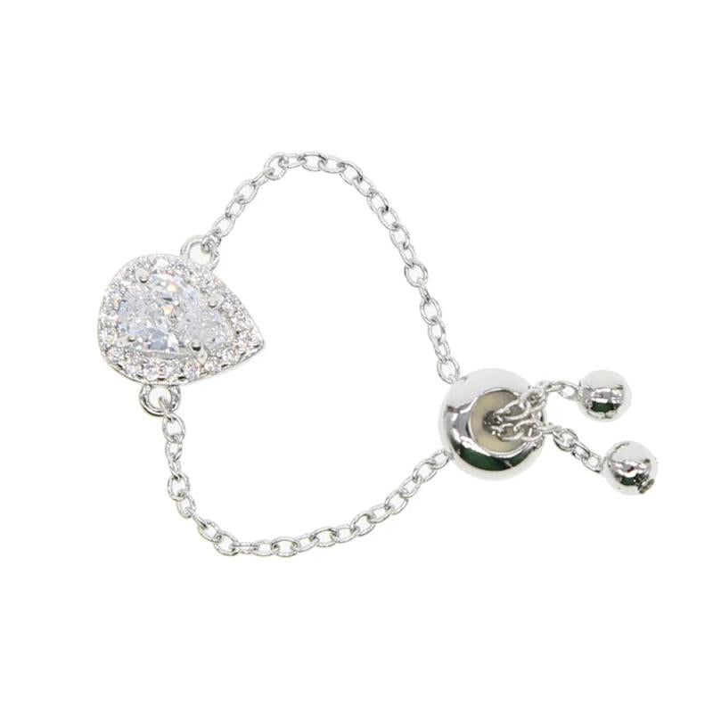 CZ Lace Water Drop Knuckle Ring Women Style Midi Finger Rings