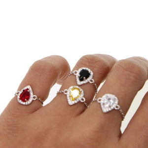 CZ Lace Water Drop Knuckle Ring Women Style Midi Finger Rings