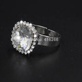 13mm Big CZ Austrian Crystal Ring Jewelry for Women Gift