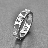 Heart Shaped Crystal Love Ring Wedding Jewelry