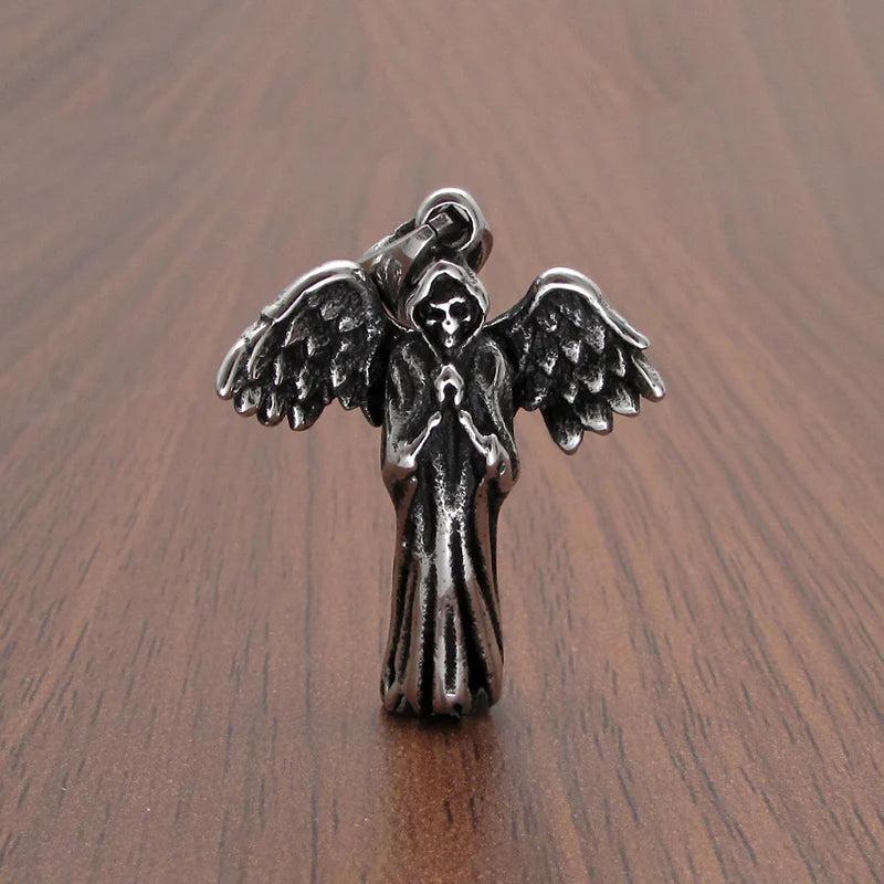 Punk Skull Feather Pendant Jewelry For Women's Gift