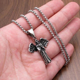 Punk Skull Feather Pendant Jewelry For Women's Gift