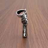 Punk Skull Feather Pendant Jewelry For Women's Gift