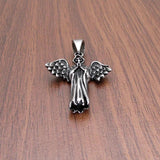 Punk Skull Feather Pendant Jewelry For Women's Gift