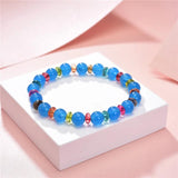 Natural Stone Jades Round Beads Bracelet for Women Bohemia Gift