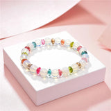 Natural Stone Jades Round Beads Bracelet for Women Bohemia Gift