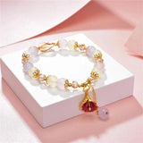 Natural Stone Jades 8mm Bracelet Pendant Chain Bohemia Charm Gift