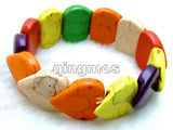 20mm Heart Shape Multicolor Stone Bracelet - BRA263