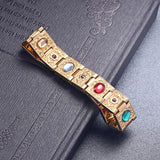 Stainless Steel Magnetic Therapy Bracelet Crystal Stone Charm Bracelet